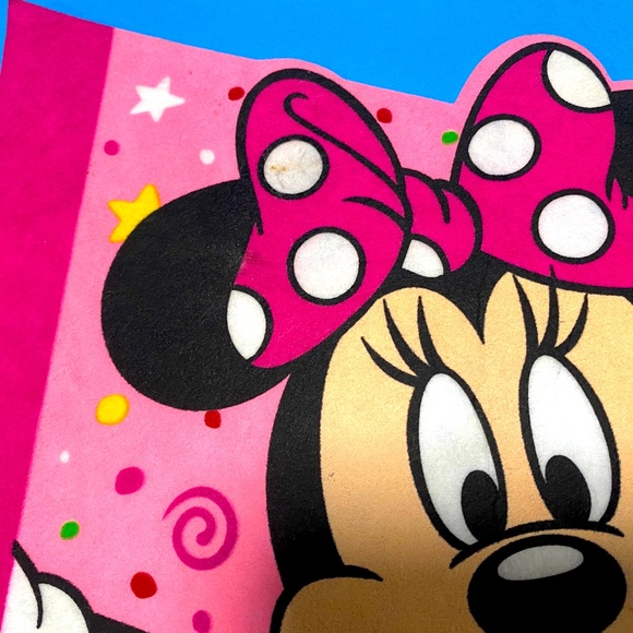 WALT DISNEY WORLD VTG 90’s MINNIE MOUSE PINK SOUVENIR PENNANT FLAG RARE LG 30” - Picture 11 of 13